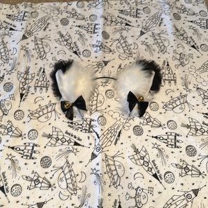 Cat Ears Black and White Headband